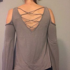 Hollister bell sleeve top